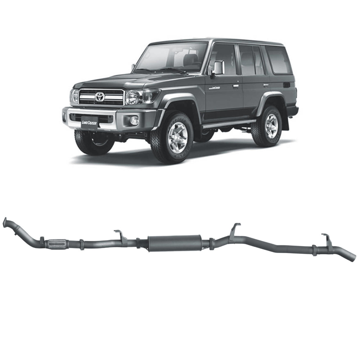 Redback Extreme Duty - Toyota Landcruiser 76 Series (2007 - 2016) Wagon Performance Exhaust