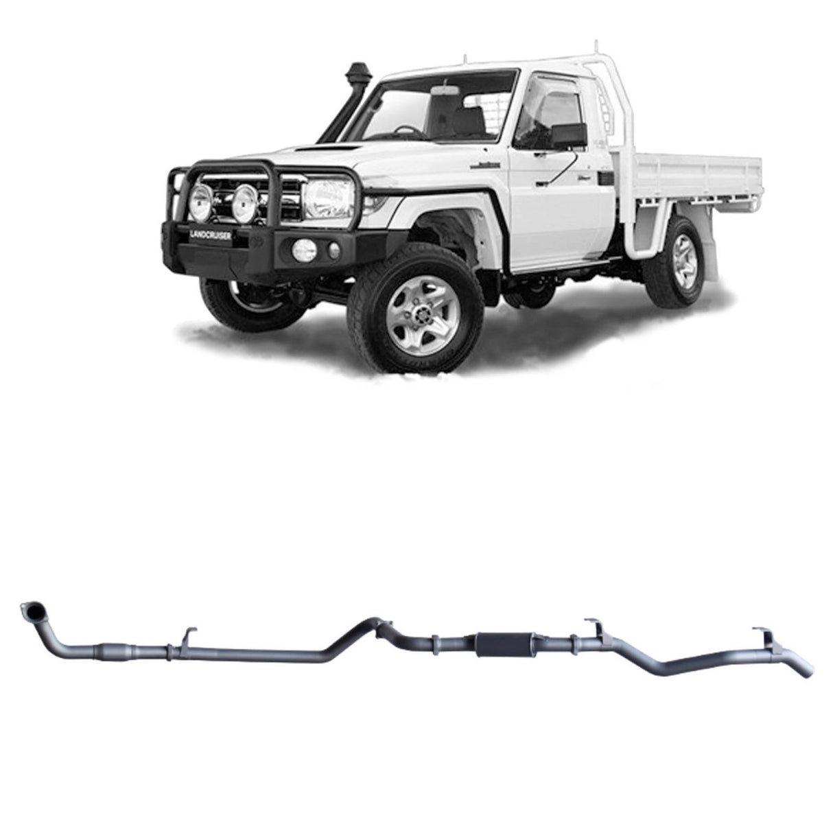 Redback Extreme Duty - Toyota Landcruiser 79 Series (2001 - 2007) 4.2L TD Performance Exhaust System