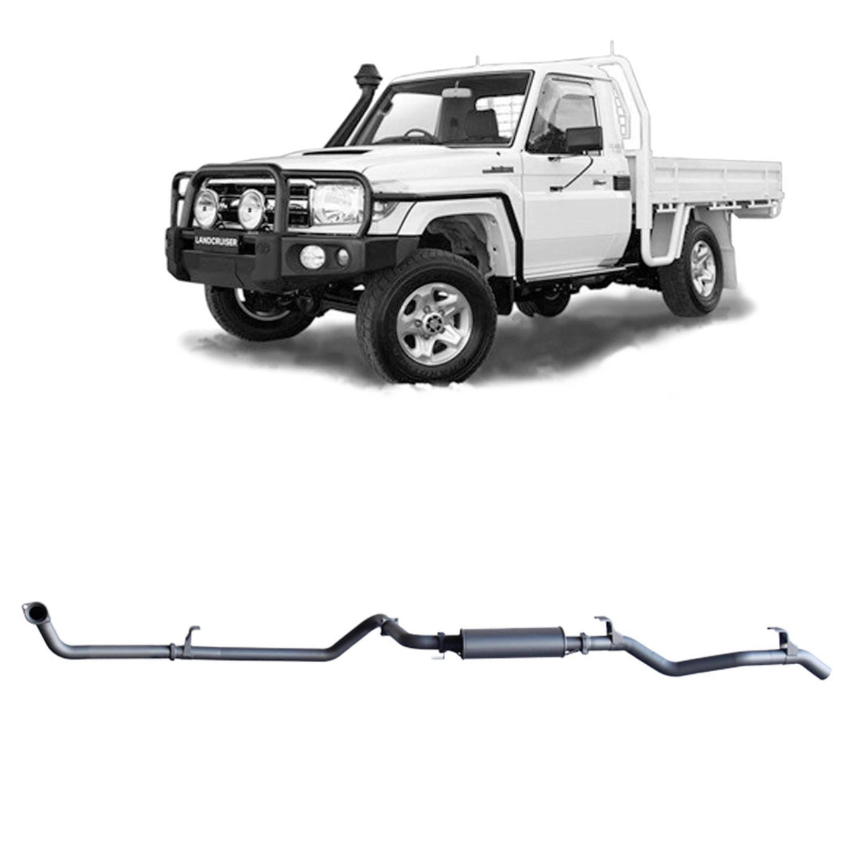 Redback Extreme Duty - Toyota Landcruiser 79 Series (2001 - 2007) 4.2L TD Performance Exhaust System