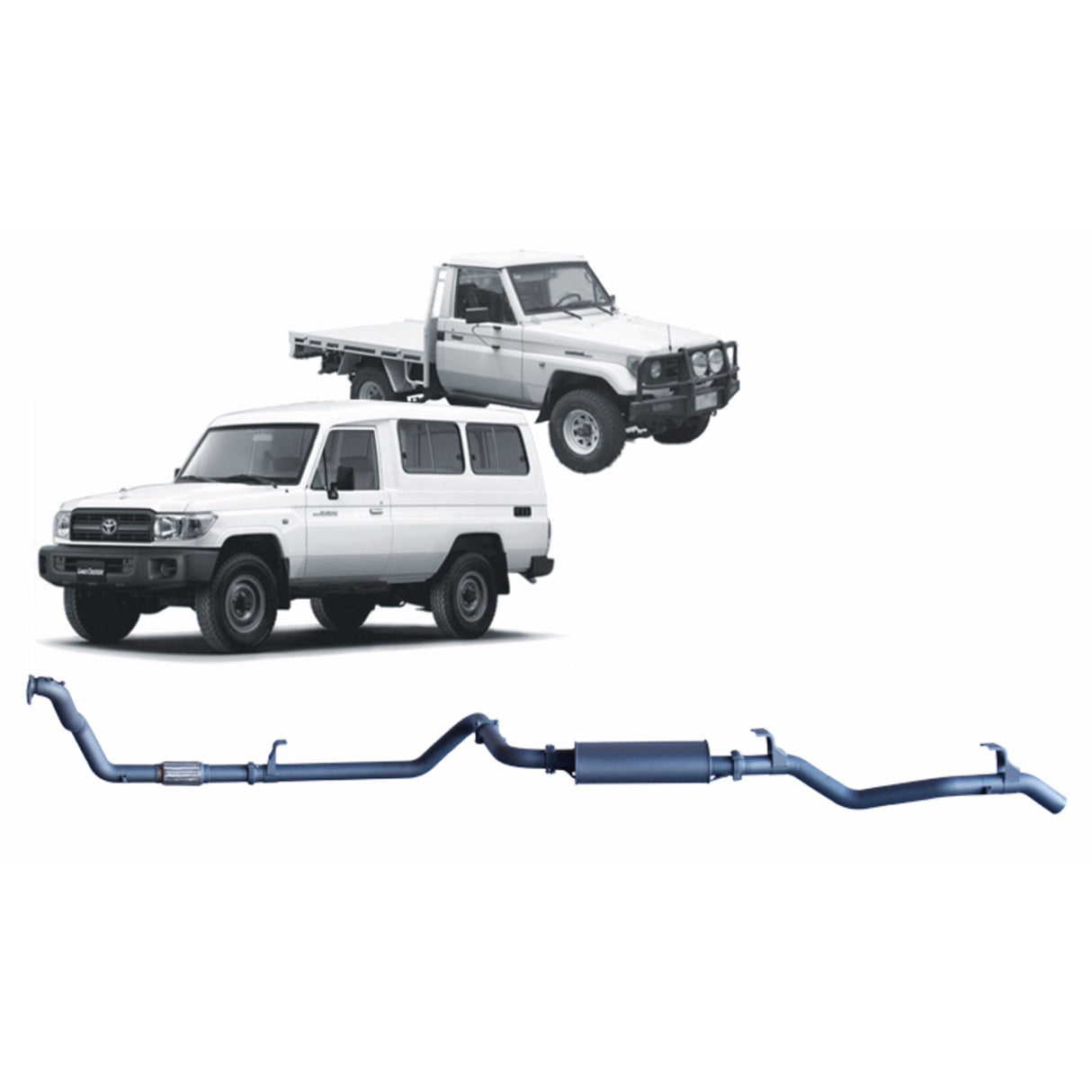 Redback Extreme Duty - Toyota Landcruiser 75/78 Series (1990 - 1999) 4.2L Performance Exhaust System
