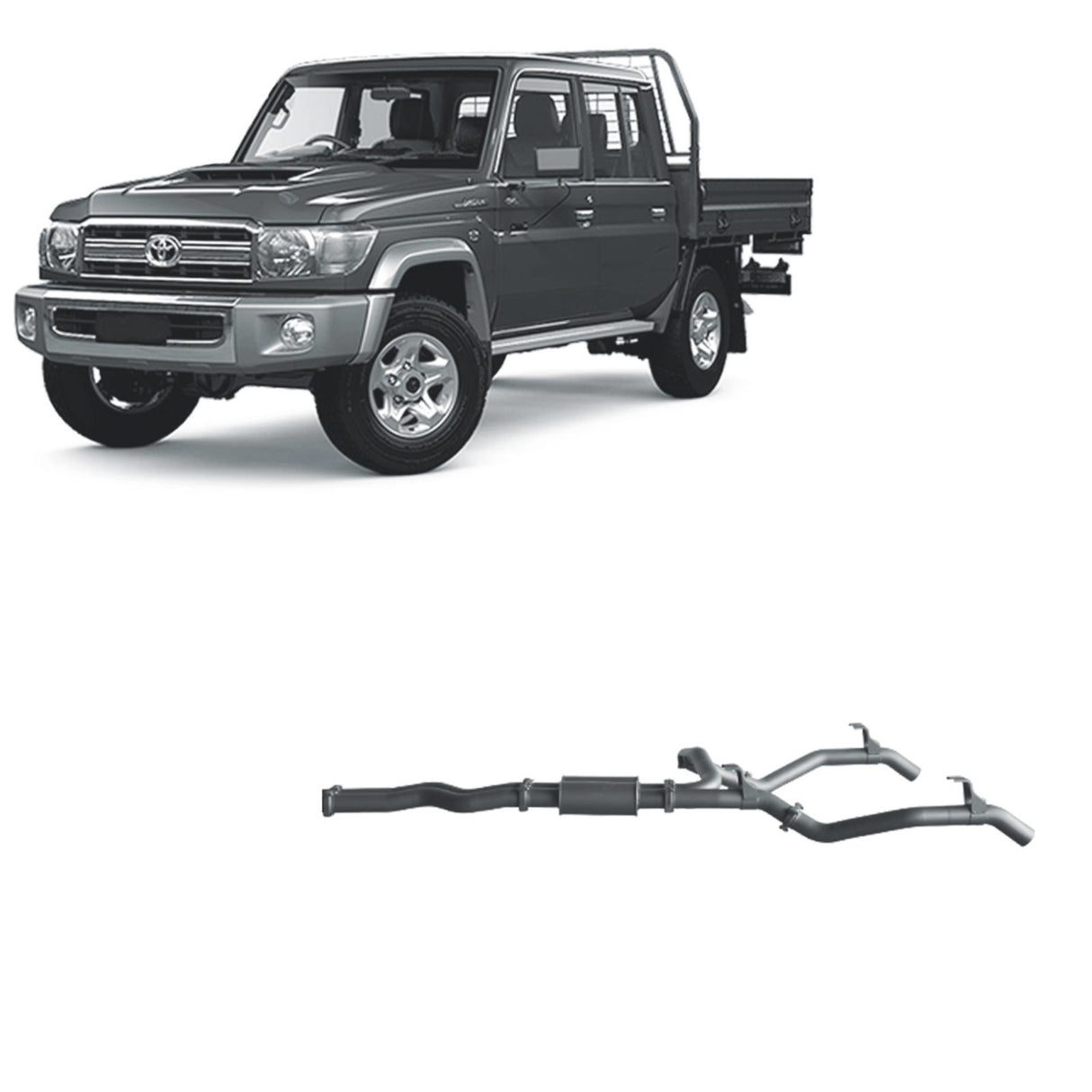 Redback Extreme Duty - Toyota Landcruiser 79 Series (2016 - On) Single and Double Cab Twin Exhaust