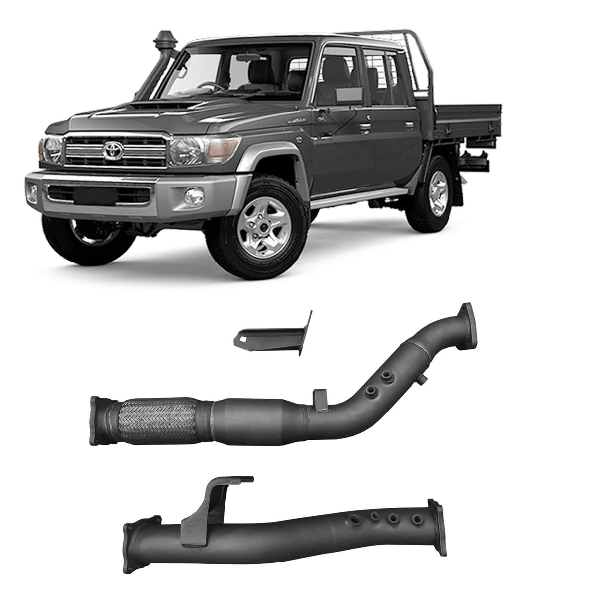 Redback Extreme Duty - Toyota Landcruiser 76 Series 79 Series (2016 - On) Wagon Single and Double Cab DPF Adaptor Kit