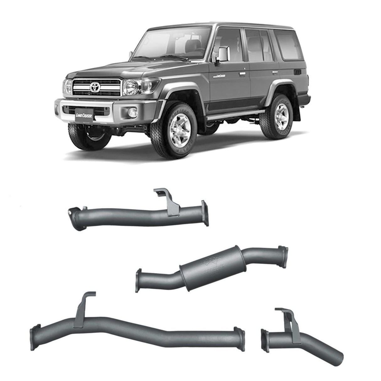 Redback Extreme Duty - Toyota Landcruiser 76 Series Wagon (2016 - On) Performance Exhaust System