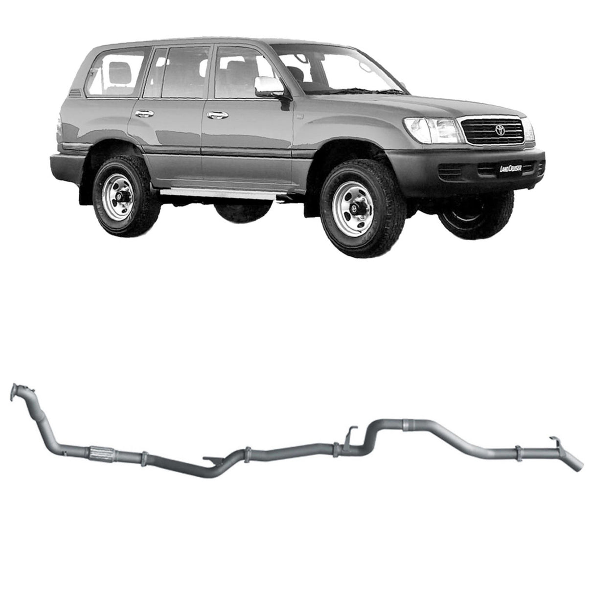Redback Extreme Duty - Toyota Landcruiser 105 Series (1998 - 2007) Wagon Performance Exhaust