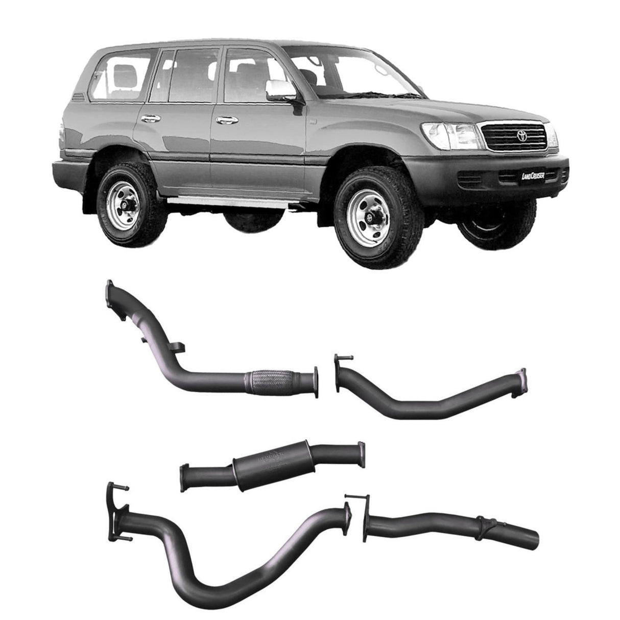Redback Extreme Duty - Toyota Landcruiser 105 Series (1998 - 2007) Wagon Performance Exhaust