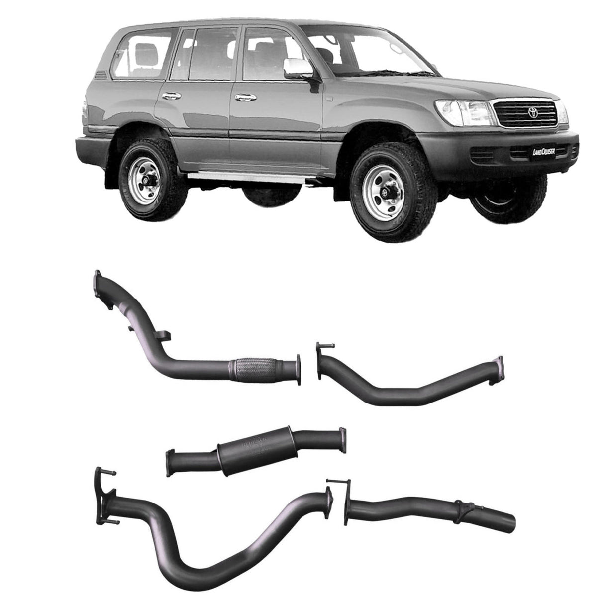Redback Extreme Duty - Toyota Landcruiser 105 Series (1998 - 2007) Wagon Performance Exhaust