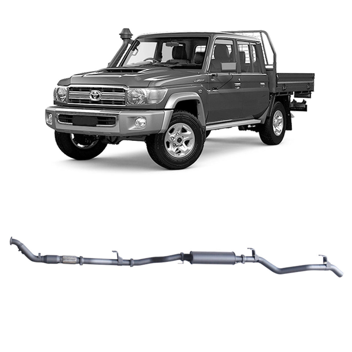 Redback Extreme Duty - Toyota Landcruiser 79 Series Double Cab (2012 - 2016) Performance Exhaust System