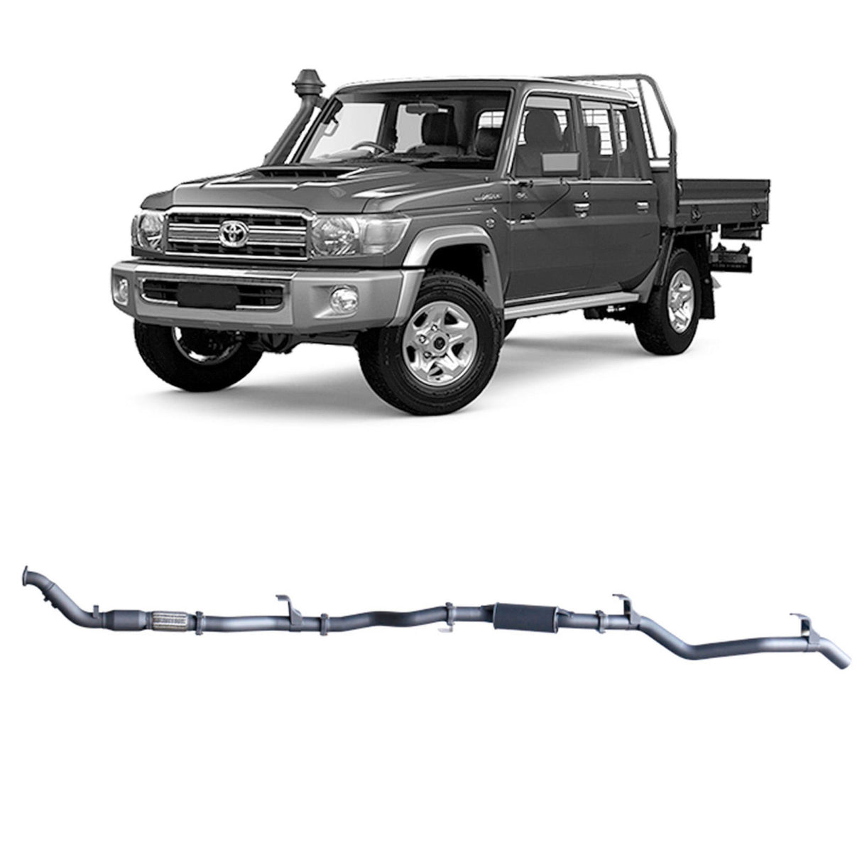 Redback Extreme Duty - Toyota Landcruiser 79 Series Double Cab (2012 - 2016) Performance Exhaust System