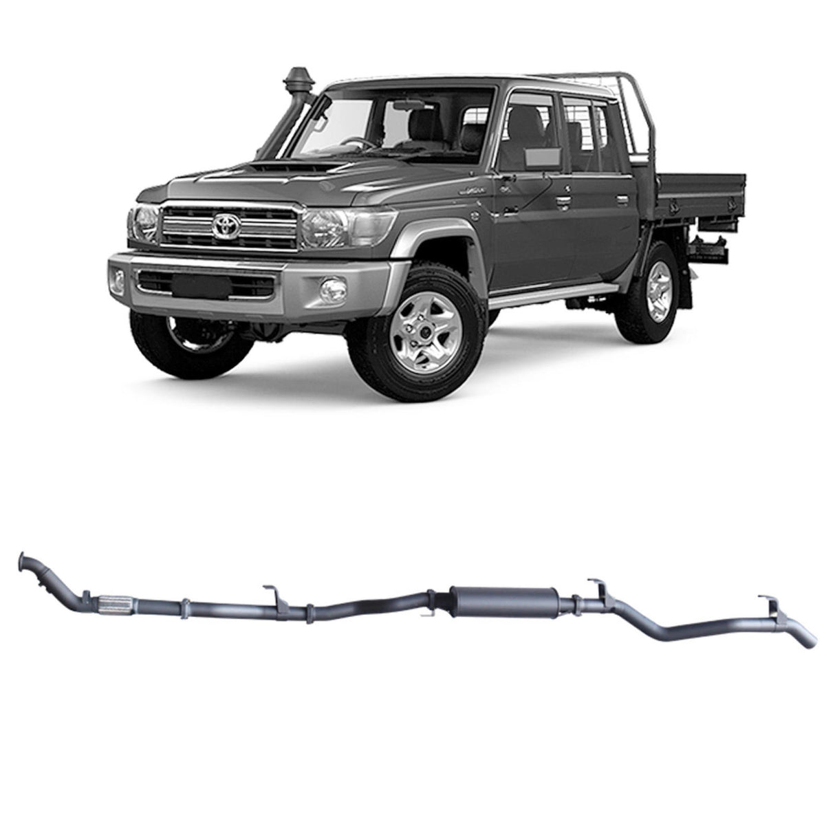 Redback Extreme Duty - Toyota Landcruiser 79 Series Double Cab (2012 - 2016) Performance Exhaust System