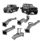 Redback Extreme Duty - Toyota Landcruiser 79 Series (2012 - 2024) Dual Cab 4" Turbo Back Exhaust with Muffler Delete
