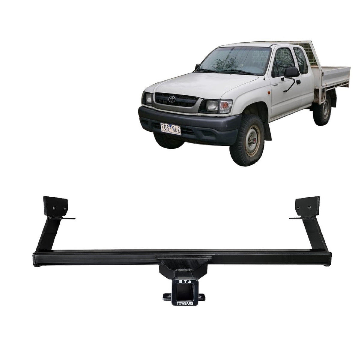 BTA Toyota Hilux 2WD and 4WD with Step (01/1983 – 03/2005) Heavy Duty Towbar 1600/150kg Capacity
