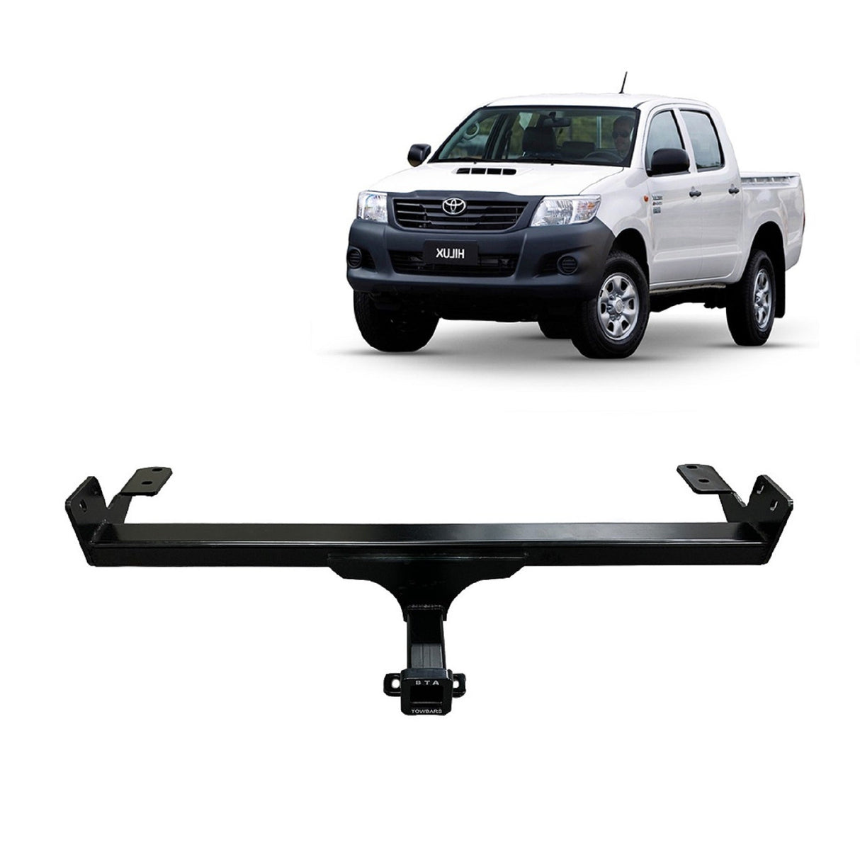 BTA Toyota Hilux Styleside 2WD and 4WD with Bumper (04/2005 – 09/2015) Heavy Duty Towbar 3500/350kg Capacity