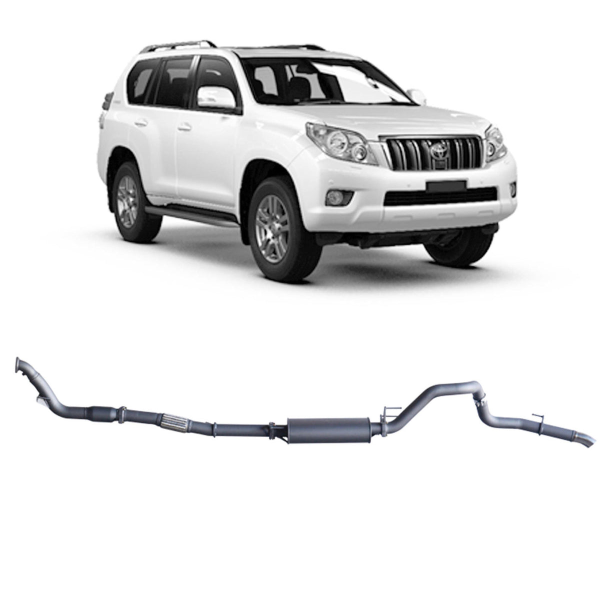 Redback Extreme Duty - Toyota Prado 120 150 Series 1KD-FTV (2006 - 2015) Performance Exhaust