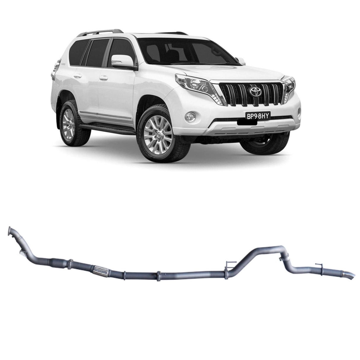 Redback Extreme Duty - Toyota Prado 120 150 Series 1KD-FTV (2006 - 2015) Performance Exhaust