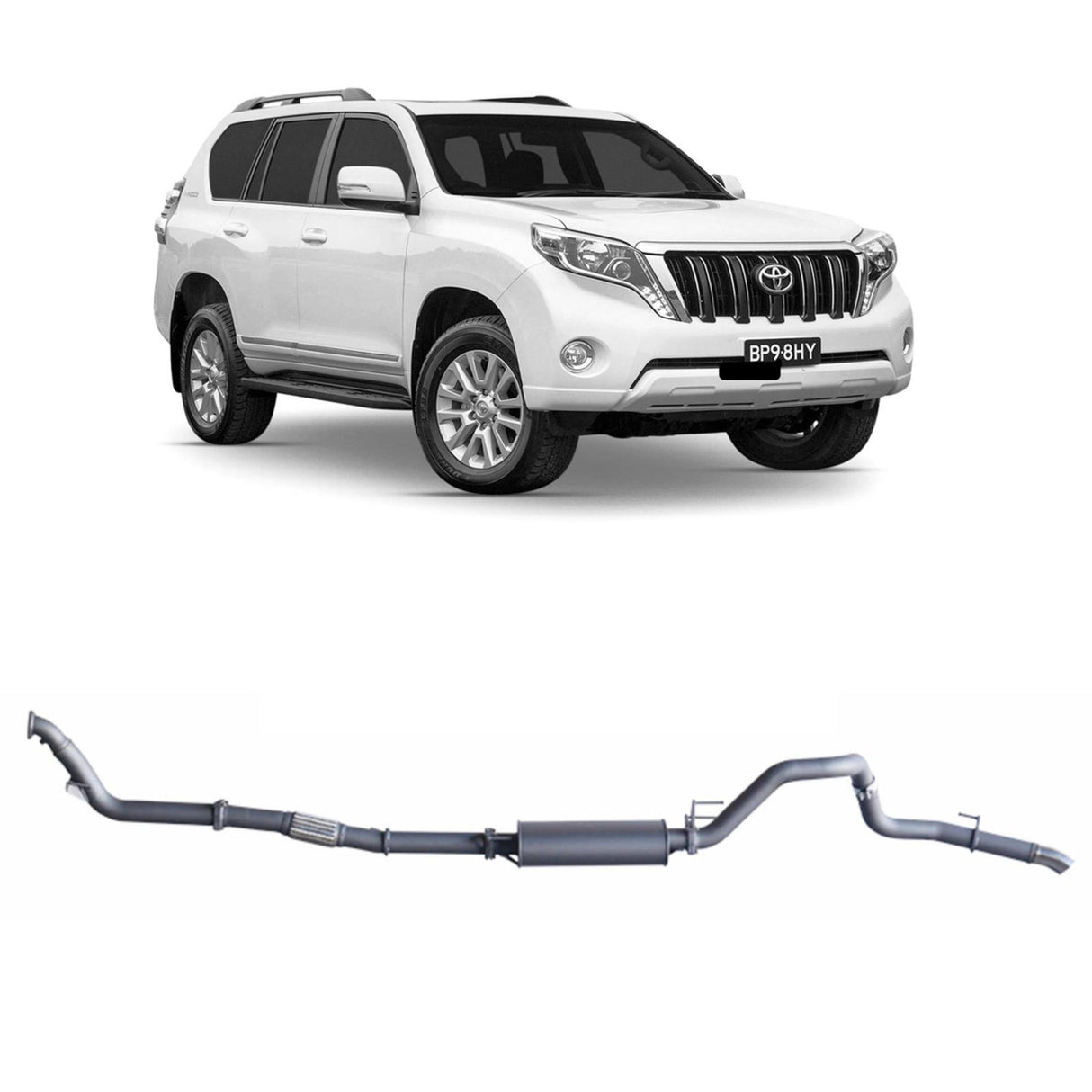 Redback Extreme Duty - Toyota Prado 120 150 Series 1KD-FTV (2006 - 2015) Performance Exhaust