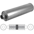 Redback - 4" Baffled Universal Muffler Centre/Centre 44"x9" Round Aluminised Steel
