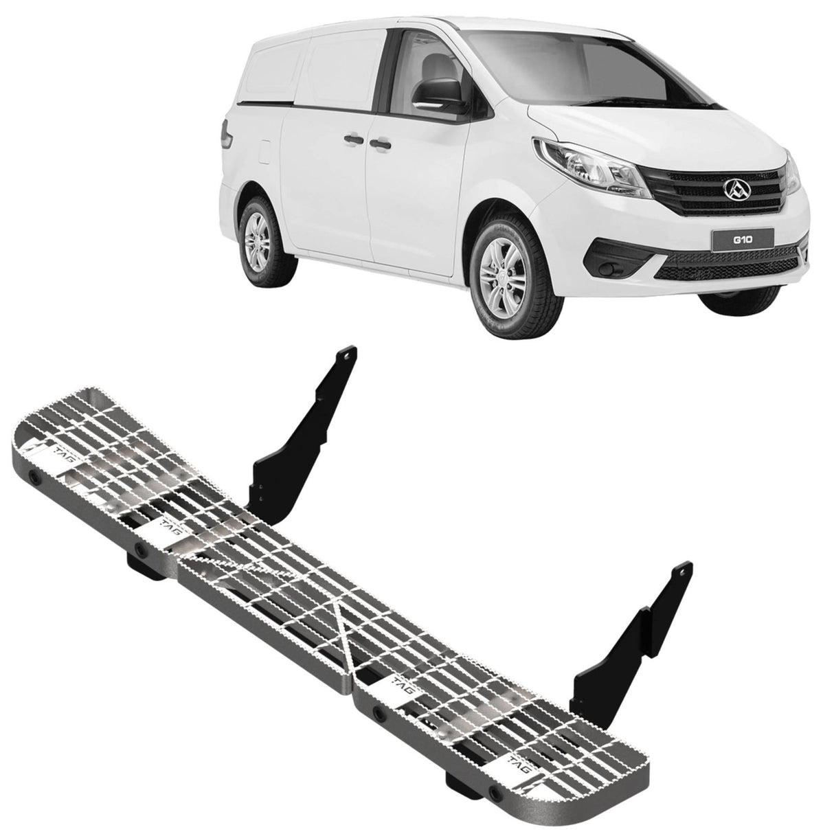 TAG | Galvanised Rear Step w/ Sensor Brackets | LDV G10 Van/Bus 2015–On | TSP752-K010