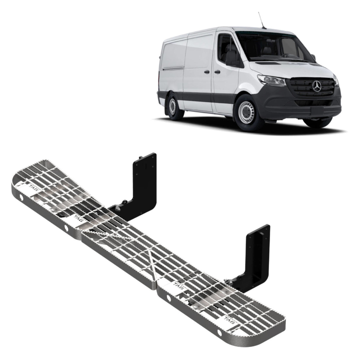 TAG - Rear Step & Sensor Brackets for Mercedes-Benz Sprinter Van (5,0T Narrow Chassis MWB) (907 Series, 519 Variant) (01/2019 - On)
