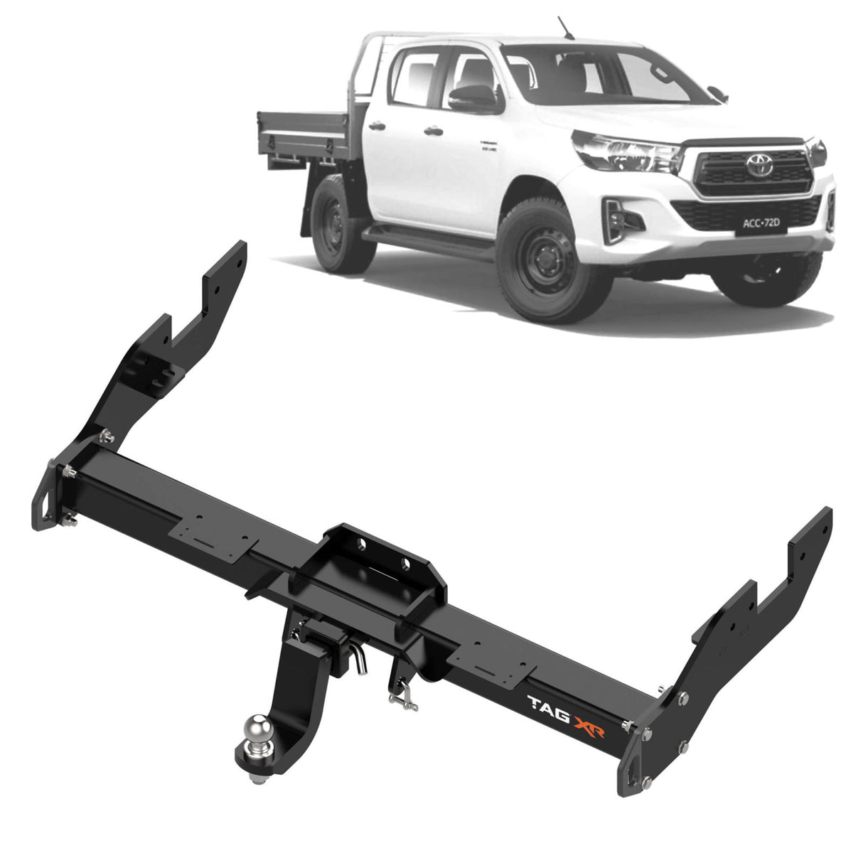 TAG - Toyota Hilux (2015 - on) Models With No Rear Step Extreme Recovery Towbar & Direct Fit Wiring