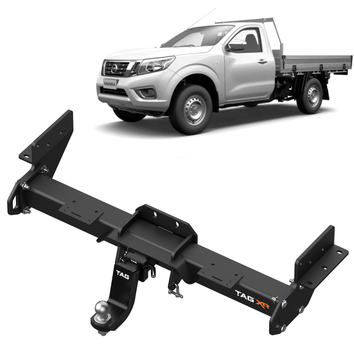 TAG - Nissan Navara (2015 - on) Cab Chassis / Trayback Extreme Recovery Towbar & Direct Fit Wiring Harness
