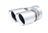 XForce | Twin 3.5" Round Angle-Cut Exhaust Tips | Double Wall 304 Stainless Steel | TY-AW35-76