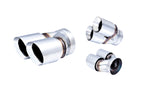 XForce | Twin 3.5" Round Angle-Cut Exhaust Tips | Double Wall 304 Stainless Steel | TY-AW35-76