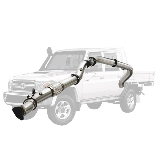 ESA | 4" Stainless Turbo Back DPF Model Exhaust | Toyota Landcruiser 79 Series VDJ79 Ute 4.5L V8 2016 - On | TY219-MCSS