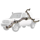 ESA | 4" into Twin 3" DPF Back Exhaust | Toyota Landcruiser 79 Series VDJ79 Ute 4.5L V8 2016-Onwards | TY222-POSS