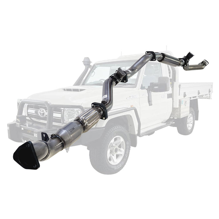 ESA | 3" Turbo Back Exhaust | Toyota Landcruiser 79 Series VDJ79R V8 Ute 2017 - Onwards | TY227