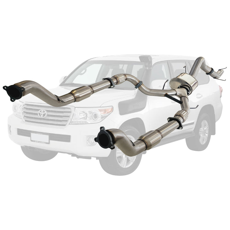 ESA | Twin 3" to 4" Turbo Back Exhaust | Toyota Landcruiser 200 Series V8 Wagon 2007 - 10/2015 | TY432