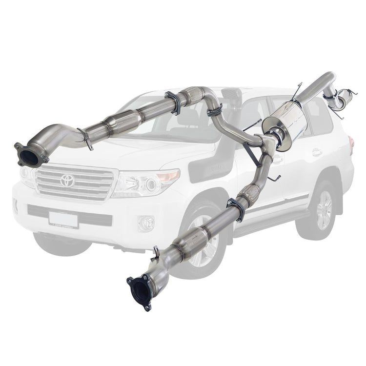 ESA | Twin 3" to 4" Turbo Back Exhaust | Toyota Landcruiser 200 Series V8 Wagon 2007 - 10/2015 | TY432
