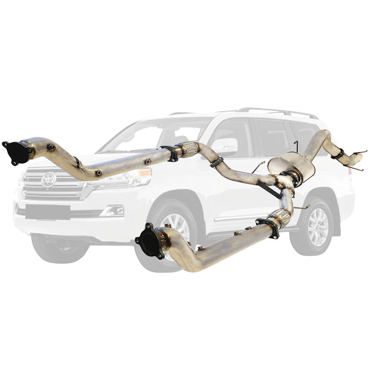 ESA | Twin 3" to Single 4" Turbo Back DPF Delete Exhaust | Toyota Landcruiser 200 Series V8 Wagon 2016-On | TY434