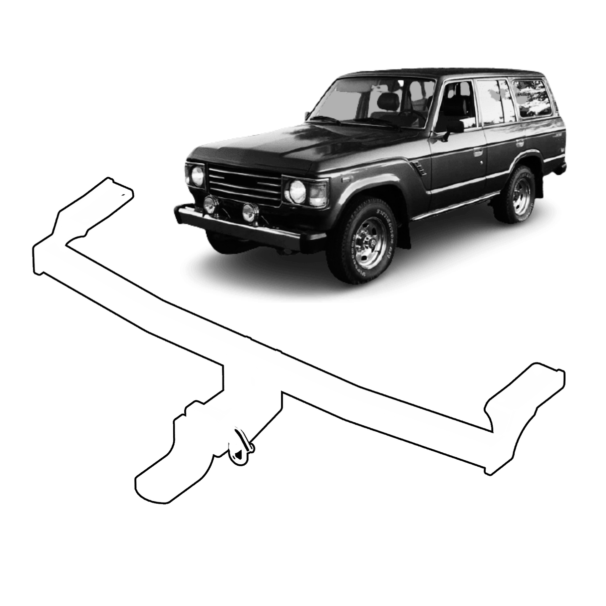 BTA Toyota Landcruiser FJ60 – HJ60 (11/1980 – 01/1985) Heavy Duty Towbar 2000/120kg Capacity