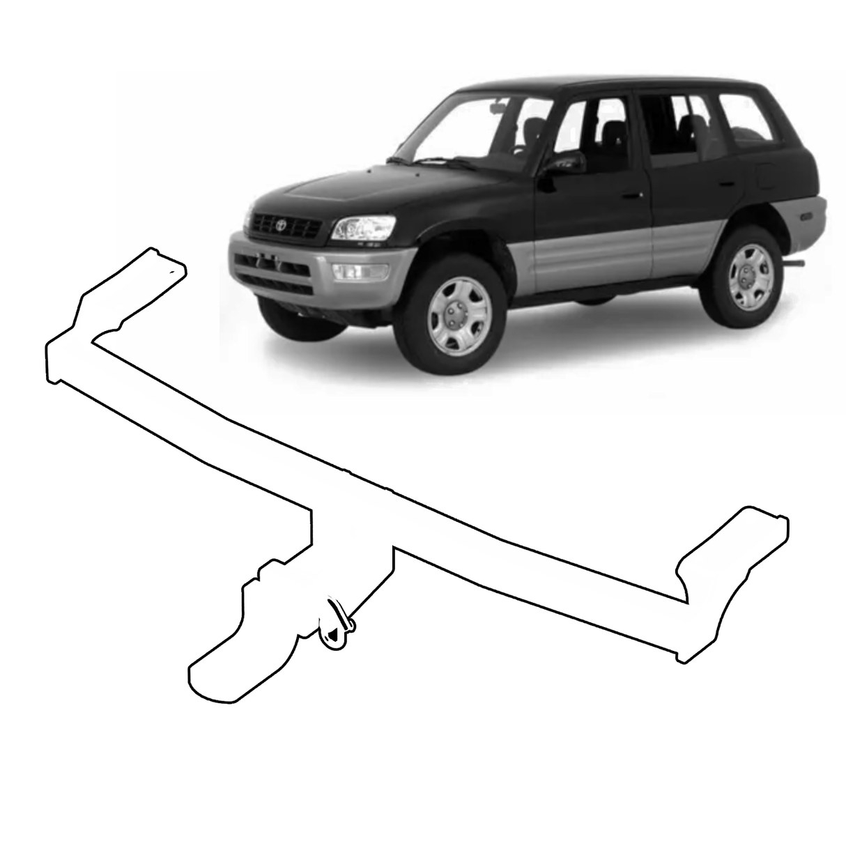 BTA Towbar - Toyota RAV4 Wagon (07/1994 – 06/2000) - Heavy Duty 1200kg Capacity