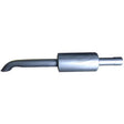Redback - 2" Baffled Hotdog Tractor Muffler Offset/Centre Round Aluminised Steel