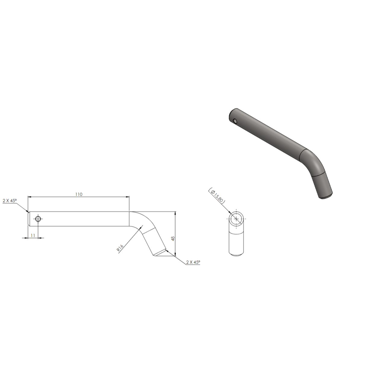 TAG - Toyota Landcruiser 300 Series Extra Long Towbar Hitch Pin