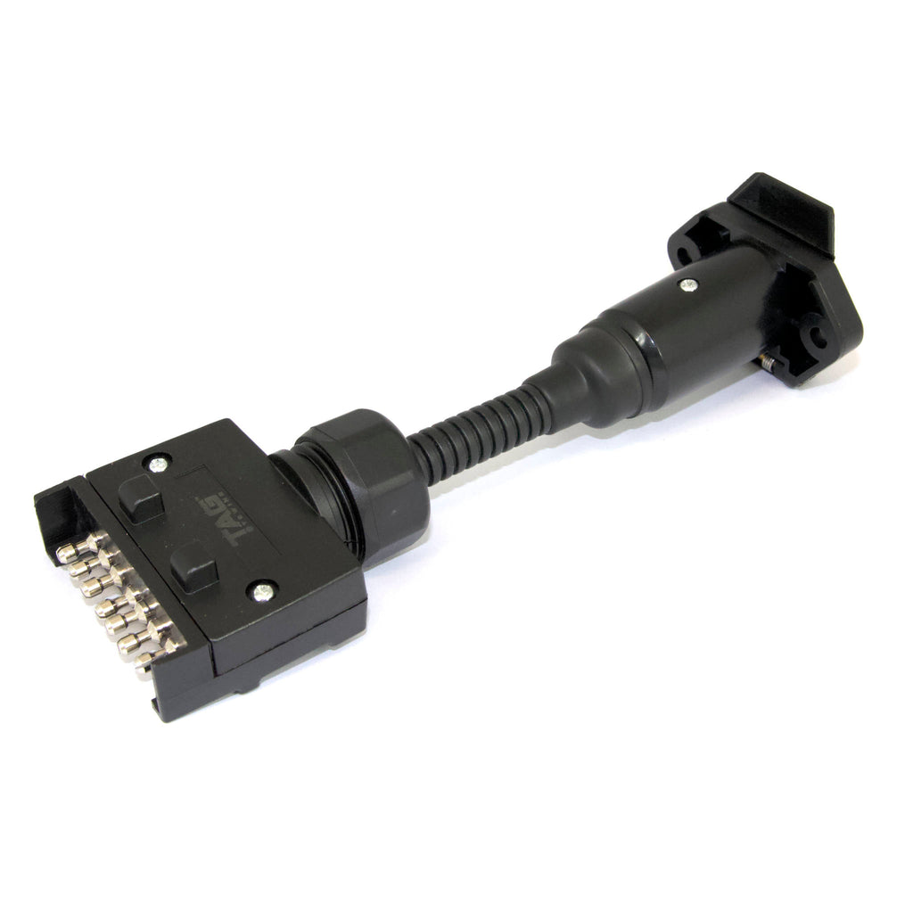TAG - Pulse Trailer Adapter - 7 Pin Flat Plug to 7 Pin Small Round Socket