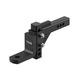 TAG - Adjustable Heavy Duty Tow Ball Mount 90° Face, 50mm Square Hitch - 174mm Drop, 199mm Rise
