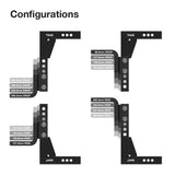 TAG - Adjustable Heavy Duty Tow Ball Mount 90° Face, 50mm Square Hitch - 360mm Drop, 385mm Rise