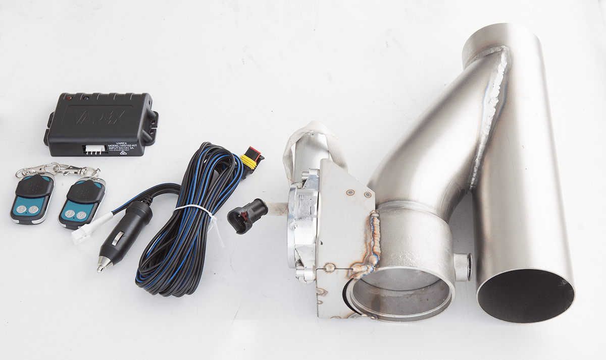 XForce | 4" Stainless Steel Y-Piece Exhaust Cutout Kit with Remote Control | VK15