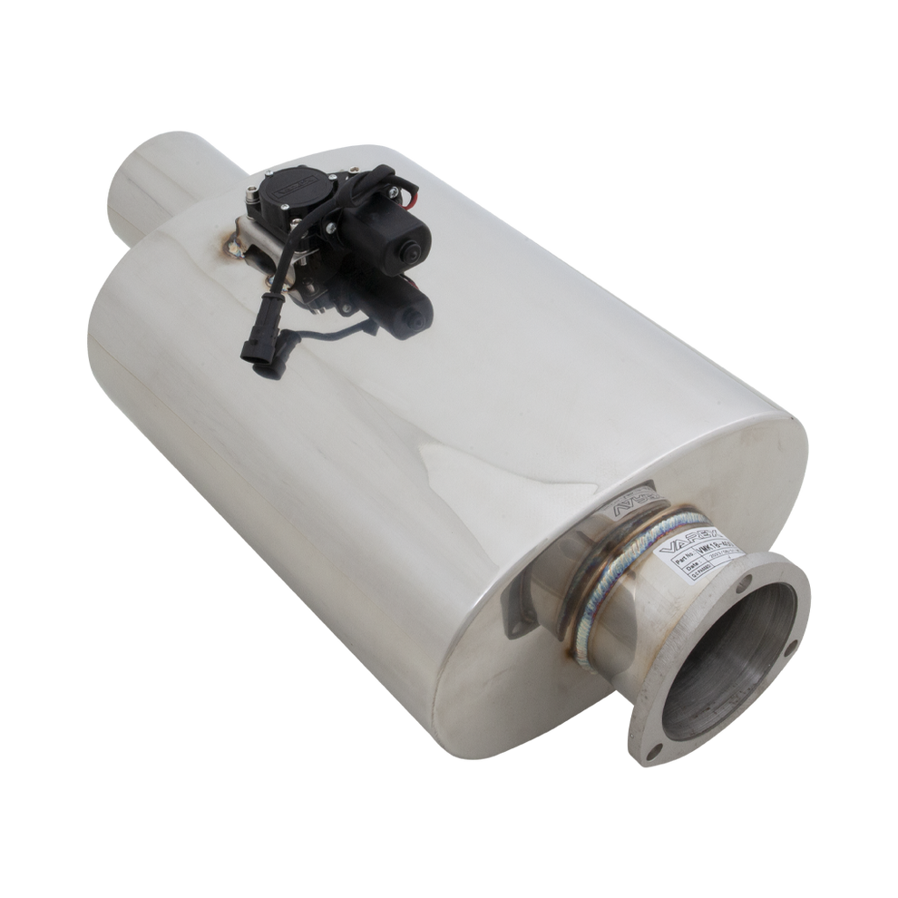 XForce | Varex Valved Oval Muffler 4" Inlet Flanged 16" Body | Universal Fitment | VMK18-400