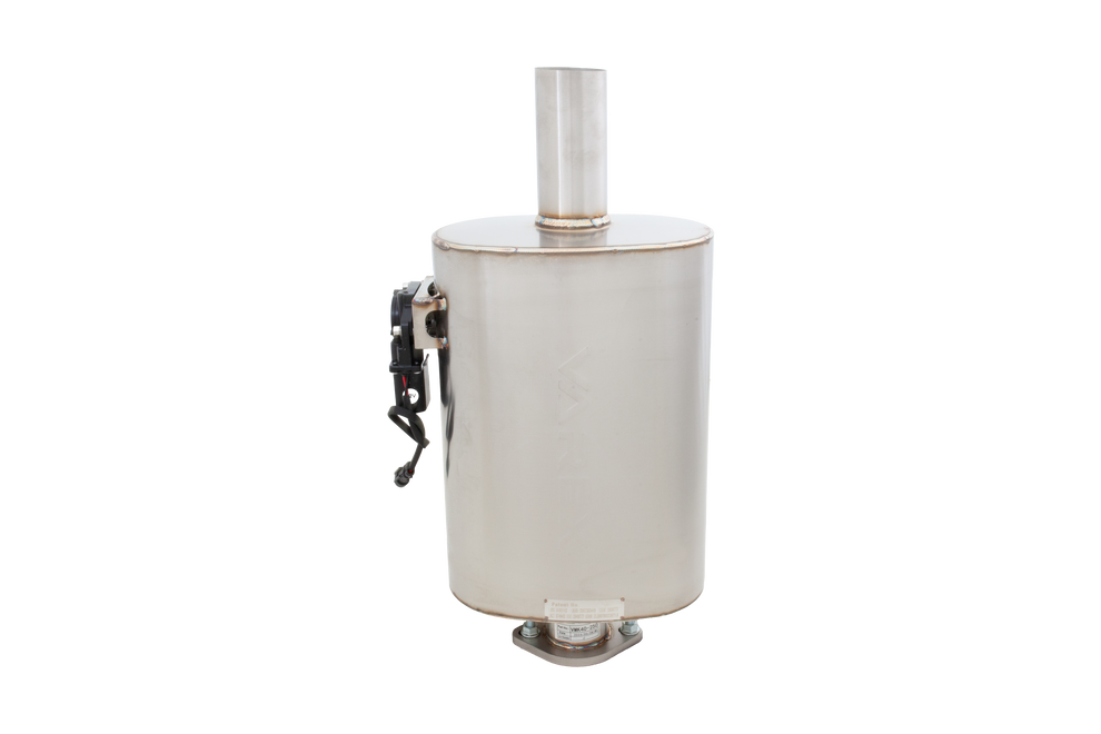 XForce | 2.5" Oval Varex Valved Universal Muffler | Side Mounted Motor | 304 Stainless Steel | VMK40-250