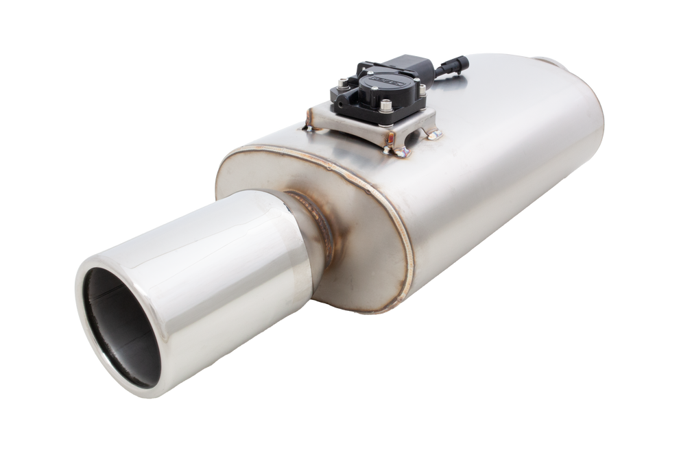 XForce | 2.5" Oval Varex Valved Universal Muffler | 4" Single Tip | 304 Stainless Steel | VMK8-250
