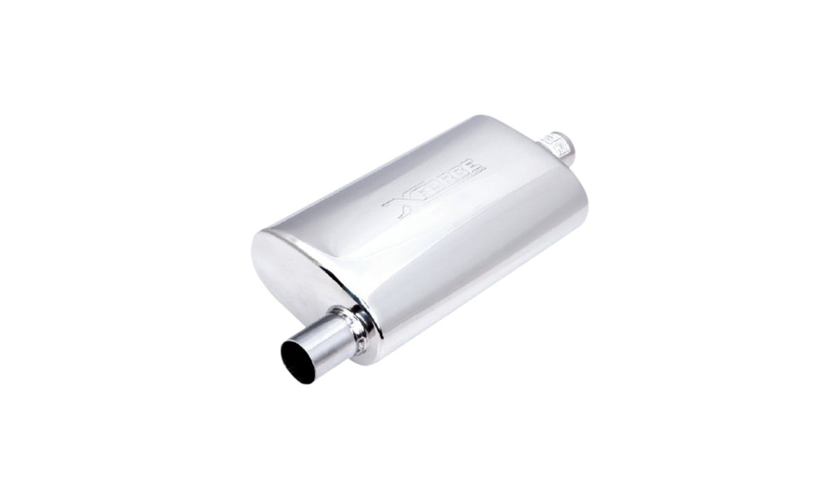 XForce | 2.5" Offset-Centre Performance Muffler | 4"x8"x14" 304 Stainless Steel | VX08-1463