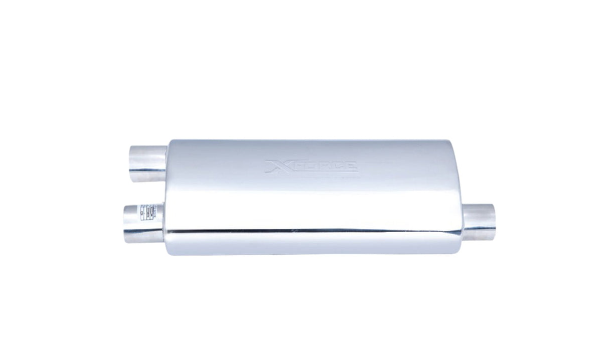 XForce | Universal East-West Valved Muffler | 2.5" Single In to Dual 2" Out | VX28-20250