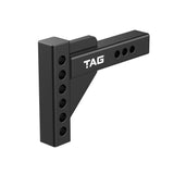 TAG - Adjustable Heavy Duty Tow Ball Mount 90° Face, 50mm Square Hitch - 174mm Drop, 199mm Rise