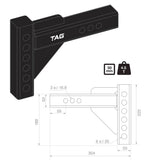 TAG | Adjustable Weight Distribution Shank | 50mm Square | 4.5T | WDHS-000