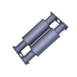 Redback - 3" Twin Resonator Muffler Centre/Centre 5"x5" Round 304 Stainless Steel