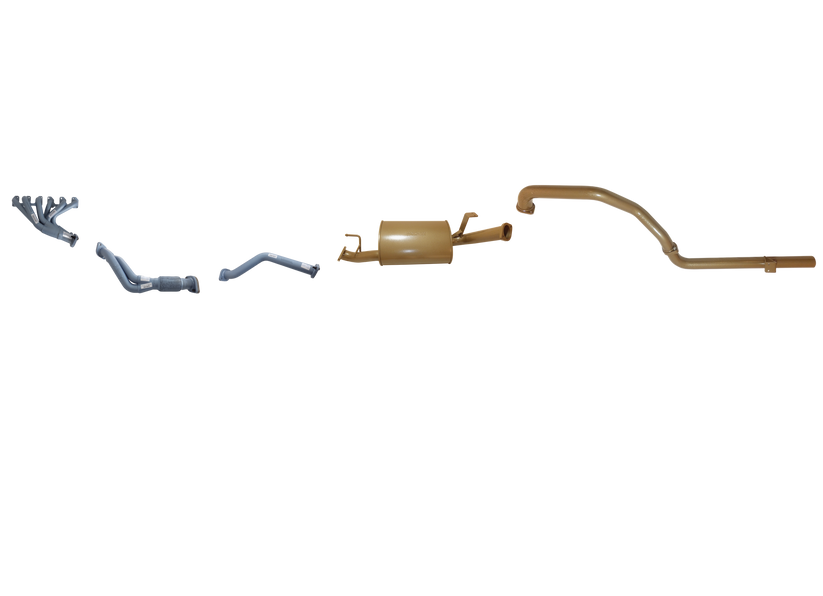 King Brown - Toyota Landcruiser 100/105 Series 6 Cyl 4.2L Diesel 1998/2008 Non Turbo - Single 2 1/2" with Headers Kit