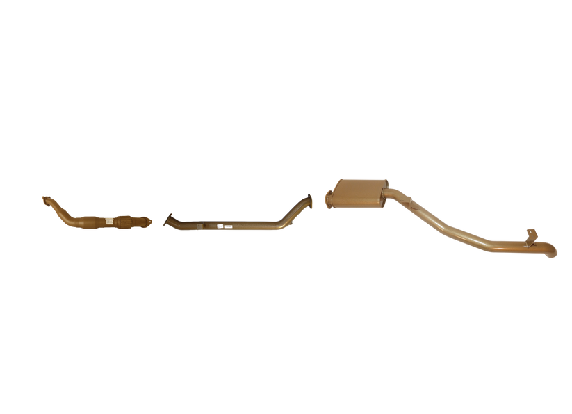 King Brown - Toyota Landcruiser 70/79 Series V8 4.5L Single Turbo Dual Cab Ute October 2012 to August 2016 (without DPF/Air Purifier) - Single 3" With CAT and Muffler Kit